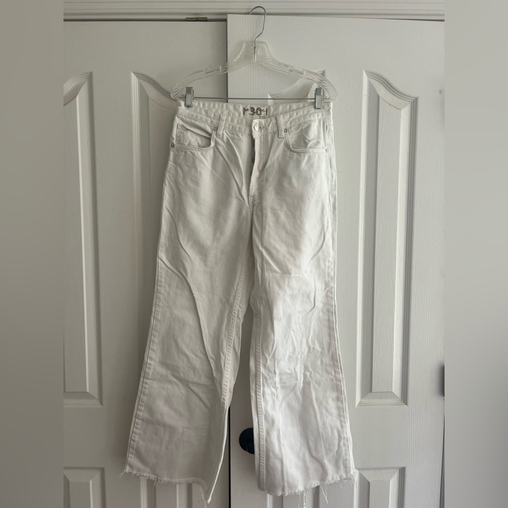 Free People white denim jeans